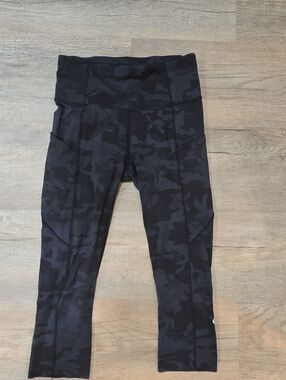 lululemon athletica Black Camo High-Rise Capri